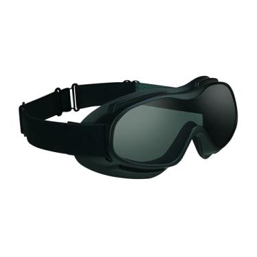 Imagem de Óculos para motociclista sobre óculos com lentes fumê de segurança de policarbonato. Estojo de limpeza de microfibra extra grande incluído. Tigre