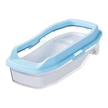 Imagem de WeiLaiKeQi Tanque de tartarugas Aquário de tartarugas com plataforma, reprodução, suprimentos, tanque de répteis Habitat para Caranguejos eremitas Lagartos, Azul