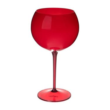 Imagem de Taça Gin Curves 600ml Acrilico Alto Padrão (VERMELHO)