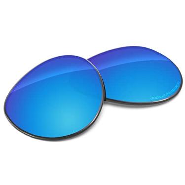 Imagem de Tintart Lentes de substituição de desempenho compatíveis com RayBan Aviator RB3025 55 mm polarizadas gravadas-azul-celeste