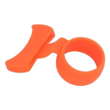 Imagem de XUXHOU Suporte de Picareta de Treinamento de Guitarra Antiderrapante, Manga de Dedo de Picareta de Silicone Macio para Colheita Eficiente, Tamanho Compacto (Tamanho S feminino)