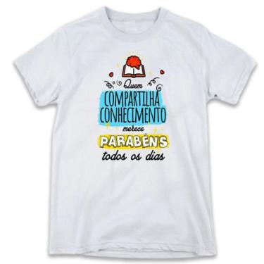 Imagem de 1 Camiseta Dia da Professora Professores Compartilha Conhecimento - W3