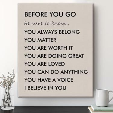 Imagem de Pôster de arte de parede com afirmação positiva para crianças, decoração de sala de aula, pintura em tela emoldurada inspiradora antes de ir para sala de jogos de crianças, 20 x 25 cm