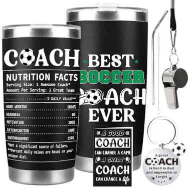 Imagem de Keluna Presentes de treinador de futebol para homens - agradecimento do treinador de futebol agradecimento jogador de time amante de esportes presente para homens marido irmão colega copo chaveiro