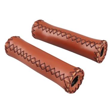 Imagem de AYNEFY Punhos de Guiador de Bicicleta, Cobertura de Pu, Acolchoamento de Esponja Macia, Design Antiderrapante, Compatível Com Guidões de 22 Mm para Bicicletas de Montanha e Cruzadores de Praia