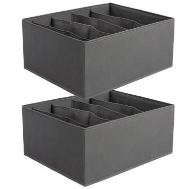 Imagem de Kit 2 Organizador Gaveta Colmeia 6 Divisórias Roupa Íntima