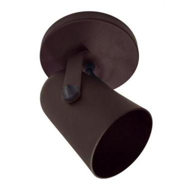 Imagem de Luminária Teto 1 Spot Direcionável Focus Fit Marrom Alumínio - TKS