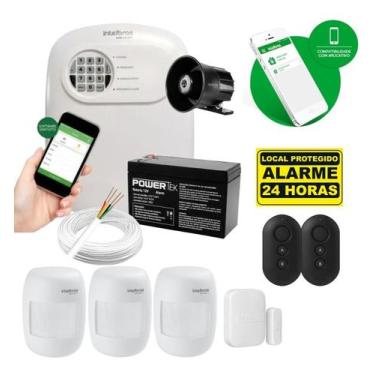 Imagem de Kit Alarme Acesso Via App Celular 3 Sensor Infra E 1 Magnéti - INTELBR