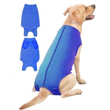 Imagem de Traje de recuperação de cirurgia para cães – após esterilização, recuperação pós-cirúrgica de ferimentos abdominais, macacão respirável antilambida para animais de estimação pequenos, médios e grandes
