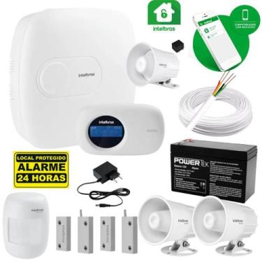 Imagem de Kit Alarme Intelbras Amt 2018e C/ Sensores E 3 Sirenes