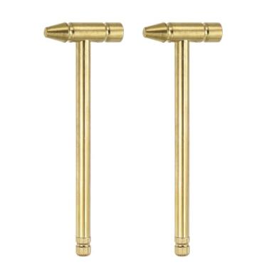 Imagem de 2 mini martelos multifunções de cobre 160 x 52 mm pequenos martelos puxadores de unhas de latão