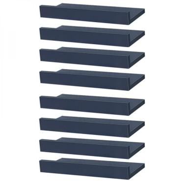 Imagem de Kit 8 Prateleiras Porta Quadros 50 X 15cm Azul Suporte