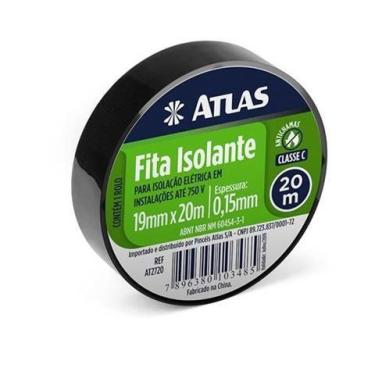 Imagem de Fita isolante 20m preta atlas
