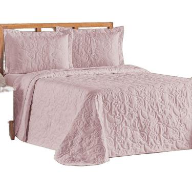 Imagem de Cobre Leito Colcha Queen Mobili 03 Peças - Rosê - 100% Poliéster