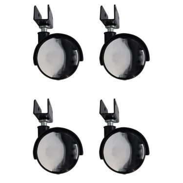 Imagem de Kit 4 Rodízios Com Chapa U Sem Trava Com Face Espelhado