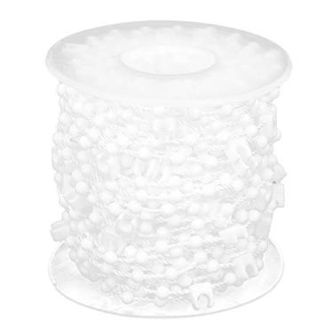 Imagem de Estink Cadeia de Contas para Persianas Verticais, 10M Em Ferro Branco e Material POM para Cortinas Roller, Antiferrugem e Durável para Decoração de Casa (1)