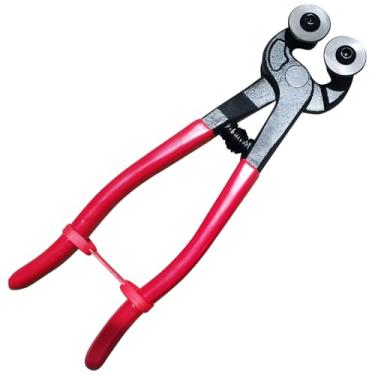 Imagem de LUMINFLY Para mosaico de vidro e azulejo cerâmico, alicate de vidro, alicate de azulejo, alicate de ponta curva aço inoxidável com alça de reposição de mola antiderrapante, ideal para corte de pedra