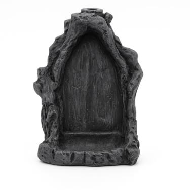 Imagem de Incensário Cascata Gruta Cinza 14 cm em Resina