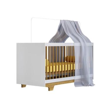 Imagem de Berço Mini Cama Flocos Tigus Baby Branco Madeirado Ypê