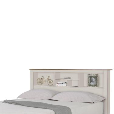 Imagem de Cabeceira Para Cama De Casal Cuba Off White Gran Belo