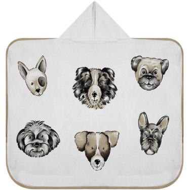 Imagem de Toalha Baby C/ Capuz Tecebem Estampada Kinder Agnes Bege