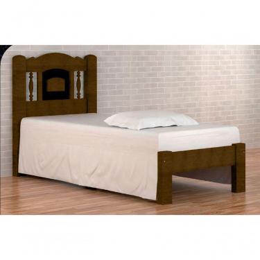 Imagem de Cama Solteirão Atenas Angelim Pedra/Tauari Imbuia/Preto