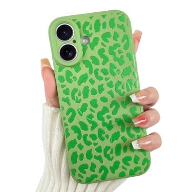 Imagem de OOK Capa magnética para iPhone 17, estampa fofa de leopardo verde de silicone, compatível com MagSafe Cheetah Print proteção para câmera à prova de choque fina capa de telefone para 6,3 polegadas