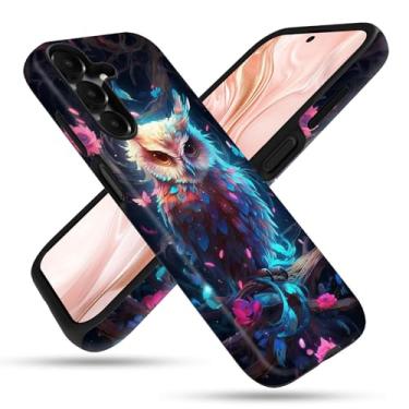 Imagem de FGDRFGRW Capa projetada para Samsung Galaxy A16 5G, 2 camadas TPU + PC, capa protetora à prova de choque – coruja fofa