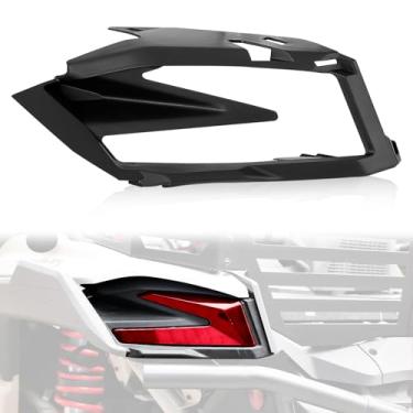 Imagem de Acessórios de moldura da tampa da luz traseira do lado esquerdo do motorista para Can-Am Maverick X3 XDS XRS Max Turbo R 2017-2025, painel de luz de freio traseiro, substituição OEM 705010687, ABS