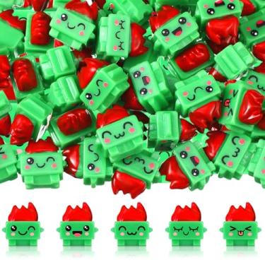 Imagem de Soulchen 50 peças, mini lixeira de resina com fogo, estatueta minúscula para esconder acessórios de mesa engraçados, presentes de agradecimento para professores, escritório, colega de trabalho