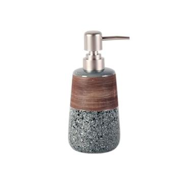 Imagem de Dispensador de sabão Gel de banho para lavar cabelo, empurrador água, dispensador loção, garrafa vazia, sabão cerâmica para hotel(Gray)