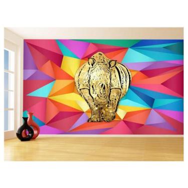 Imagem de Papel De Parede 3D Animais Pop Art Rinoceronte 3,5M Pxa509 - Você Deco
