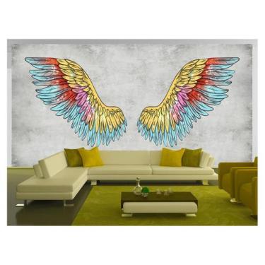 Imagem de Papel De Parede 3D Arte Asas Selfie Insta Cores 3,5M Tra382 - Você Dec