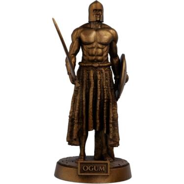 Imagem de Estátua Ogum Umbanda Candomblé - Orixá Guerreiro - Versão 3 (Cor Cobre Antigo)