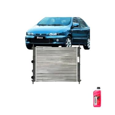 Imagem de Kit Radiador Brava 1.6 16V 00/01 Com Aditivo DNK Rosa Concentrado Antirust