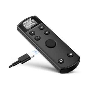 Imagem de AODELAN Controle remoto sem fio compatível com câmeras Canon, recarregável USB-C, tela OLED, liberação do obturador – compatível com Canon EOS R1 R3 R5 R6 R7 R10 M50 e mais (substituição BR-E1)