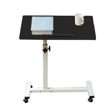 Imagem de Mesa dobrável sobrecama, mesa móvel com rotação de 360°, faixa universal de elevação de rodas, 62-95 cm, rolamento de carga, barras antiqueda de 25 kg, mesa sentada em pé 60 x 40 cm P
