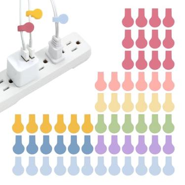 Imagem de Wrap-It Storage Etiquetas de cabos - Mini, Macaron (pacote com 60) - Carregador colorido e etiquetador de fios para organização de cabos