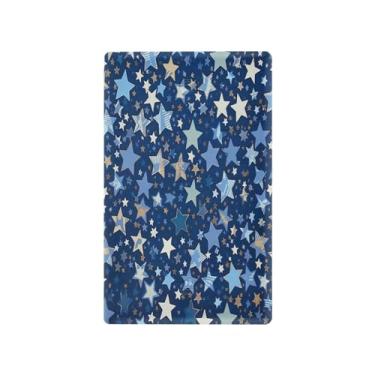 Imagem de Wassud Placa de cobertura de interruptor de luz padrão de estrelas, 1 capa de tomada em branco placa de parede decorativa decoração de casa sala de estar quarto