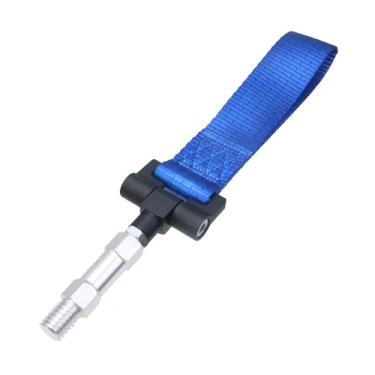 Imagem de Modengzhe Gancho de reboque de carro, alça de cinto de reboque, alça universal de reboque de corrida para ganchos de reboque dianteiros ou traseiros compatíveis com BMW série F, azul escuro