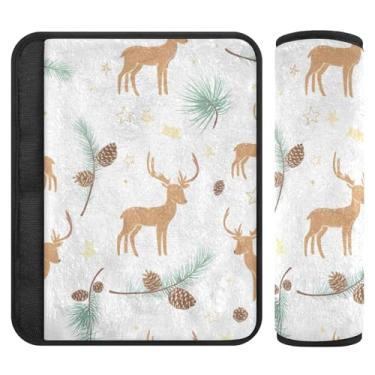 Imagem de Burbuja Capa para cinto de segurança de carro Deers Protetor de cinto de segurança macio confortável para alça de ombro de assento, 1 par médio