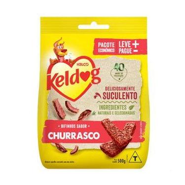 Imagem de kit Bifinho keldog 500g sabor churrasco, 01un 500g