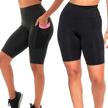 Imagem de Kit 2 Bermuda Feminina Fitness Com Bolso Frimarket Suplex-Feminino