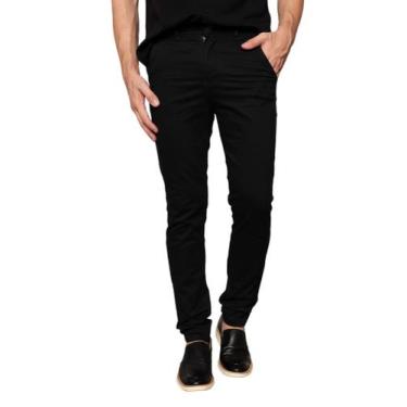 Imagem de Calça Social Sarja Slim Social Sport Fino - Vg.Clothing, Preto, 48
