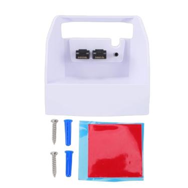 Imagem de Fockety Estação de Acoplamento Gigabit, Hub Ethernet de 4 Portas Com 1 WAN 3 Portas LAN 10 100 1000 Mbps, Plug and Play Montável na Parede para Mini Roteador Doméstico RV Camping