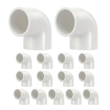 Imagem de DTGN 10 peças de encaixe de PVC de cotovelo de 90 graus de 2,5 cm, encaixe de tubo de PVC de grau de mobiliário bidirecional, conector de cotovelo de canto DIY para móveis de construção, conexão de