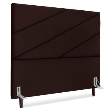 Imagem de Cabeceira Queen 160 Cm Com Frame Cristal Suede Marrom Artte Marrom