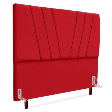 Imagem de Cabeceira Queen 160 Cm Com Frame Belgica Suede Vermelho Artte Vermelho