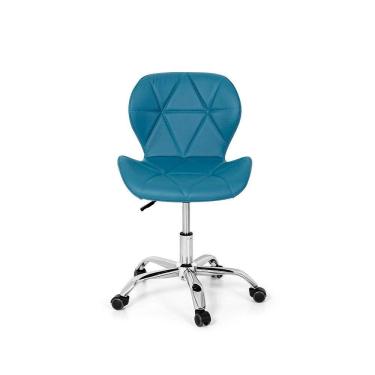 Imagem de Cadeira Escritório Slim Vegas Base Giratória Estofada Turquesa