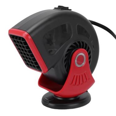 Imagem de Asixxsix Aquecedor portátil para carro, conecta-se ao acendedor de cigarros, 2 em 1: aquecimento rápido, desembaçador de para-brisa e circulação de ar 360°. (Vermelha)